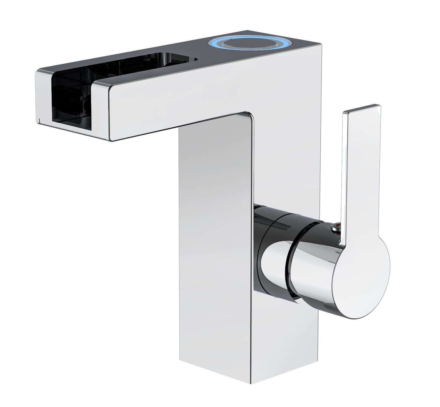 Ngk schutte orinoco led-ééngreepsmeraan wastafel met watervaluitloop | chroom 20115