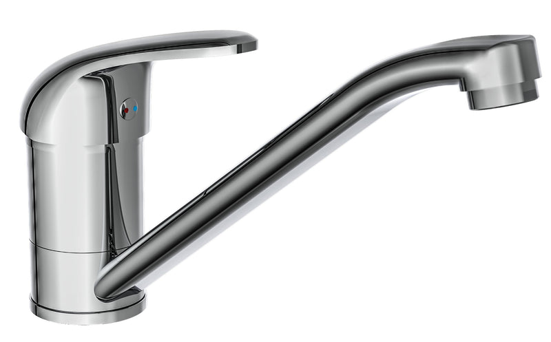 Schütte schütte un mixer button Falcon a bassa pressione cromata