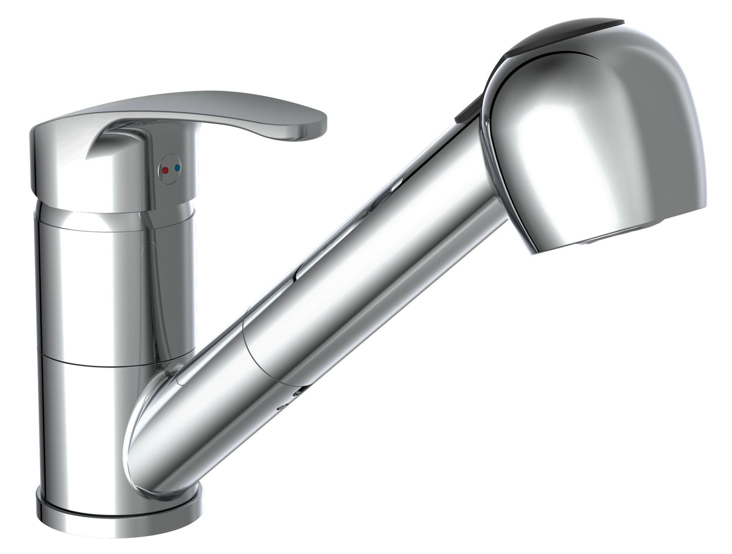 Schütte schütte un mixer button monouso beziani chrome -colored