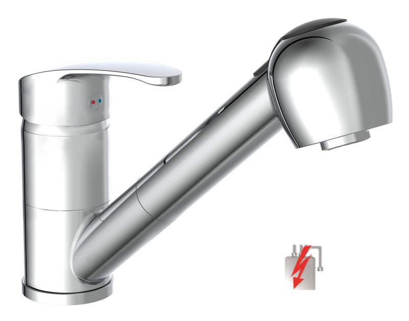 Schütte schütte un mixer button monouso beziani chrome -colored
