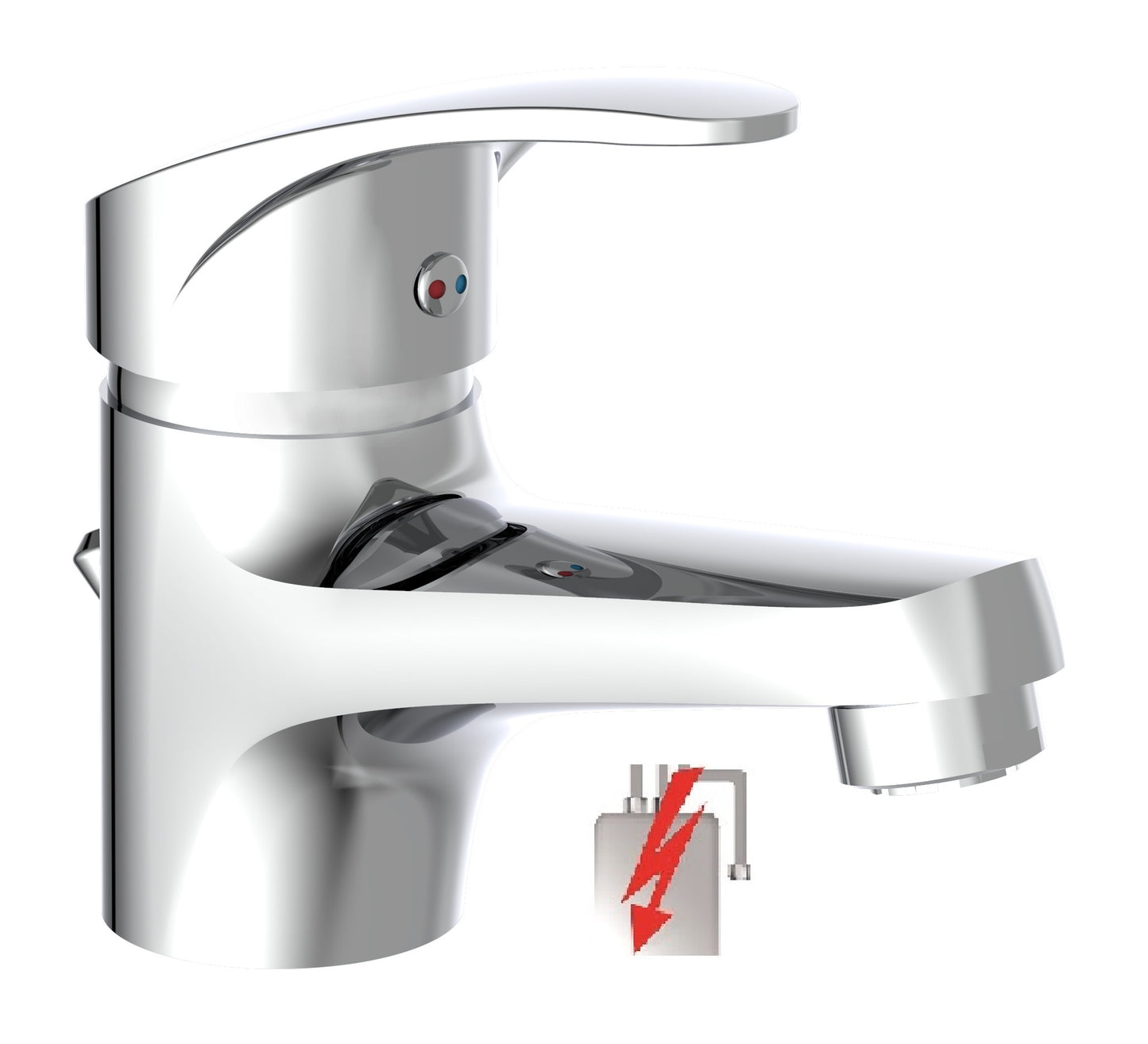 Schütte schütte washbasin mixer orazi a bassa pressione cromata