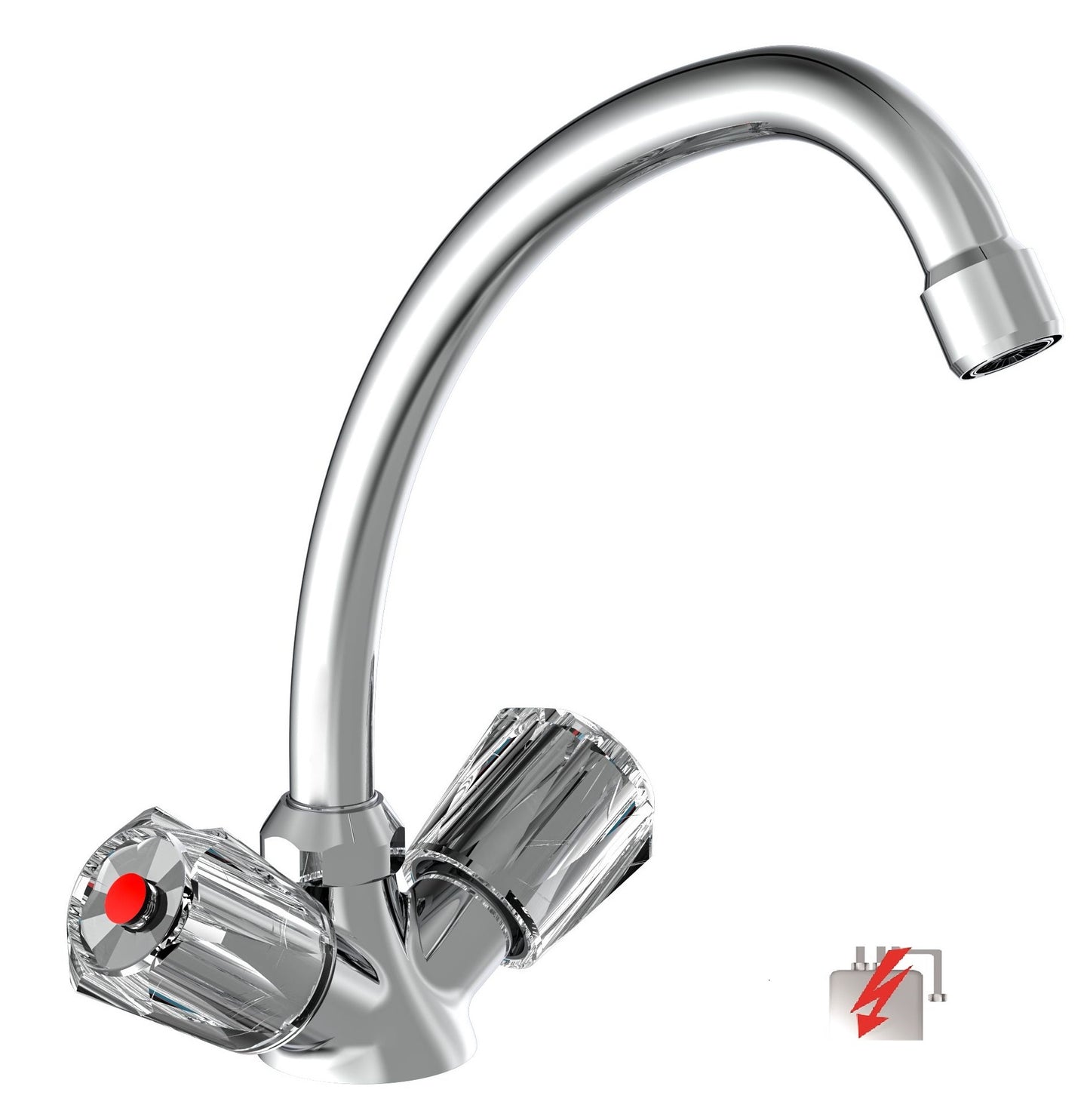 Schütte schütte mixer a due botton duo-mix II a bassa pressione cromata