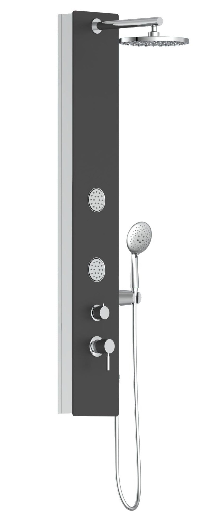 Panel de ducha Schütte Schütte con un botón Toque Glasduschanel Glas Anthracite