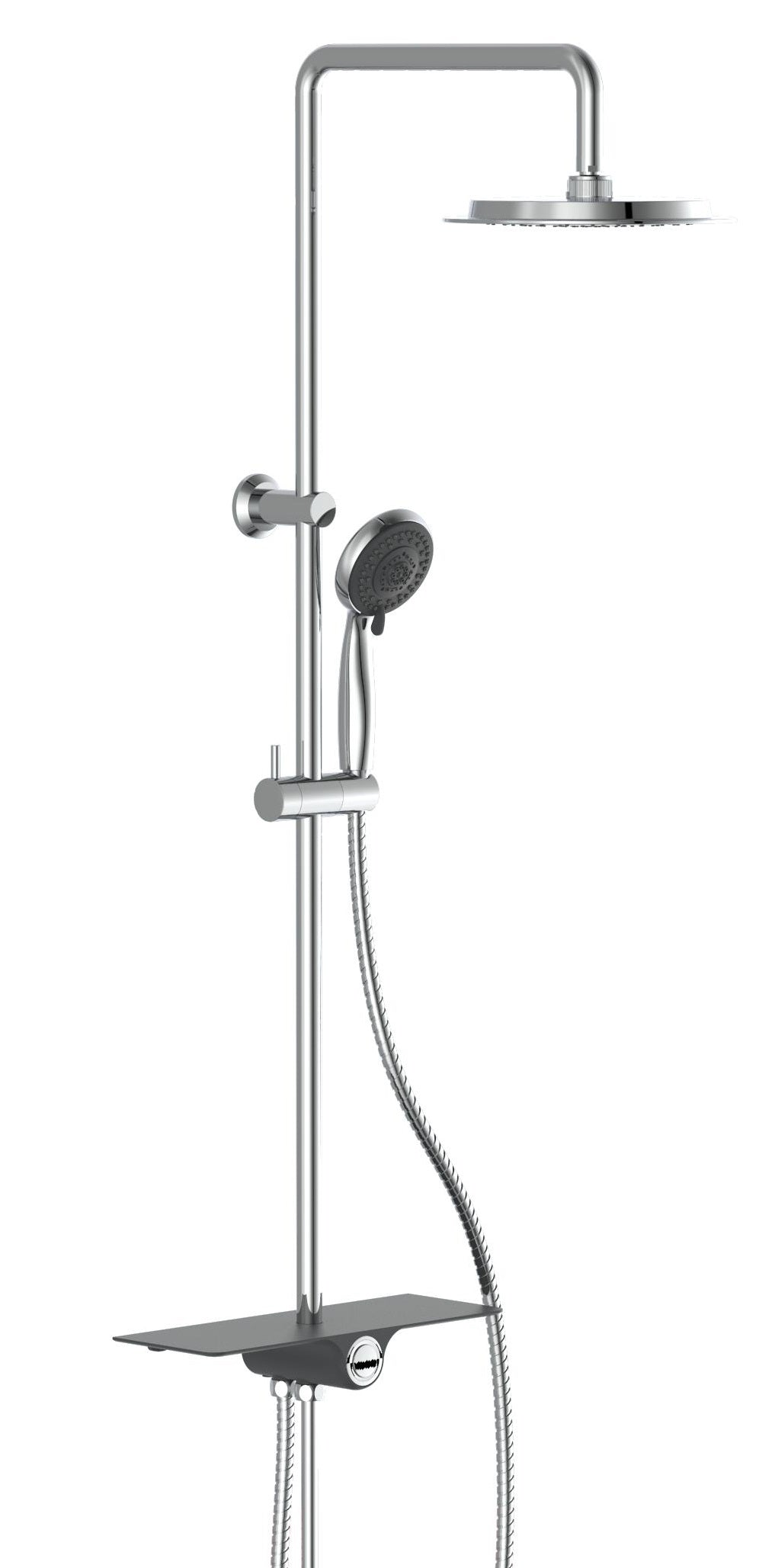 Schütte Schütte Rain Shower Set con meseta Aquastar antracita de color cromado