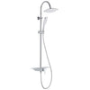 Schütte schütte pioggia set di doccia con mixer e piastra navigabile cromata-white