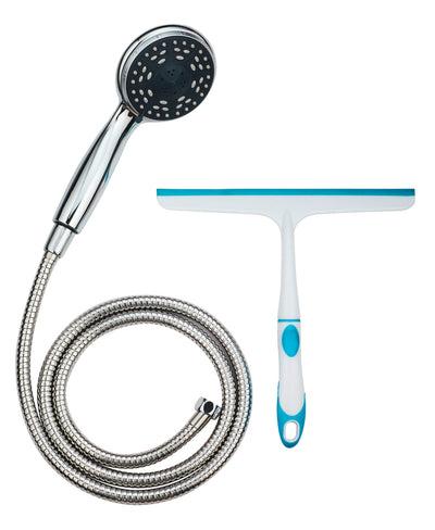 Set de ducha de mano Schutte con escobilla de ducha | cromo - 64197