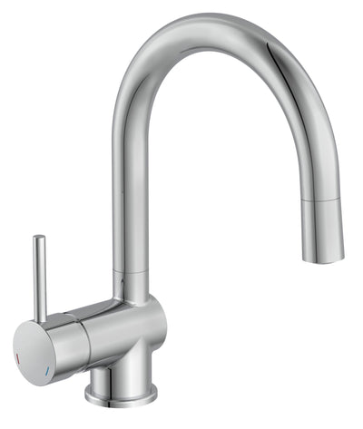 Ngk schutte stella led-ééngreepsmeraan keuken | chroom 79055