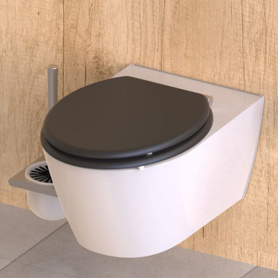 SCHÜTTE SCHÜTTE Toiletbril SPIRIT ATHRAZIT met soft-close matantracietkleurig