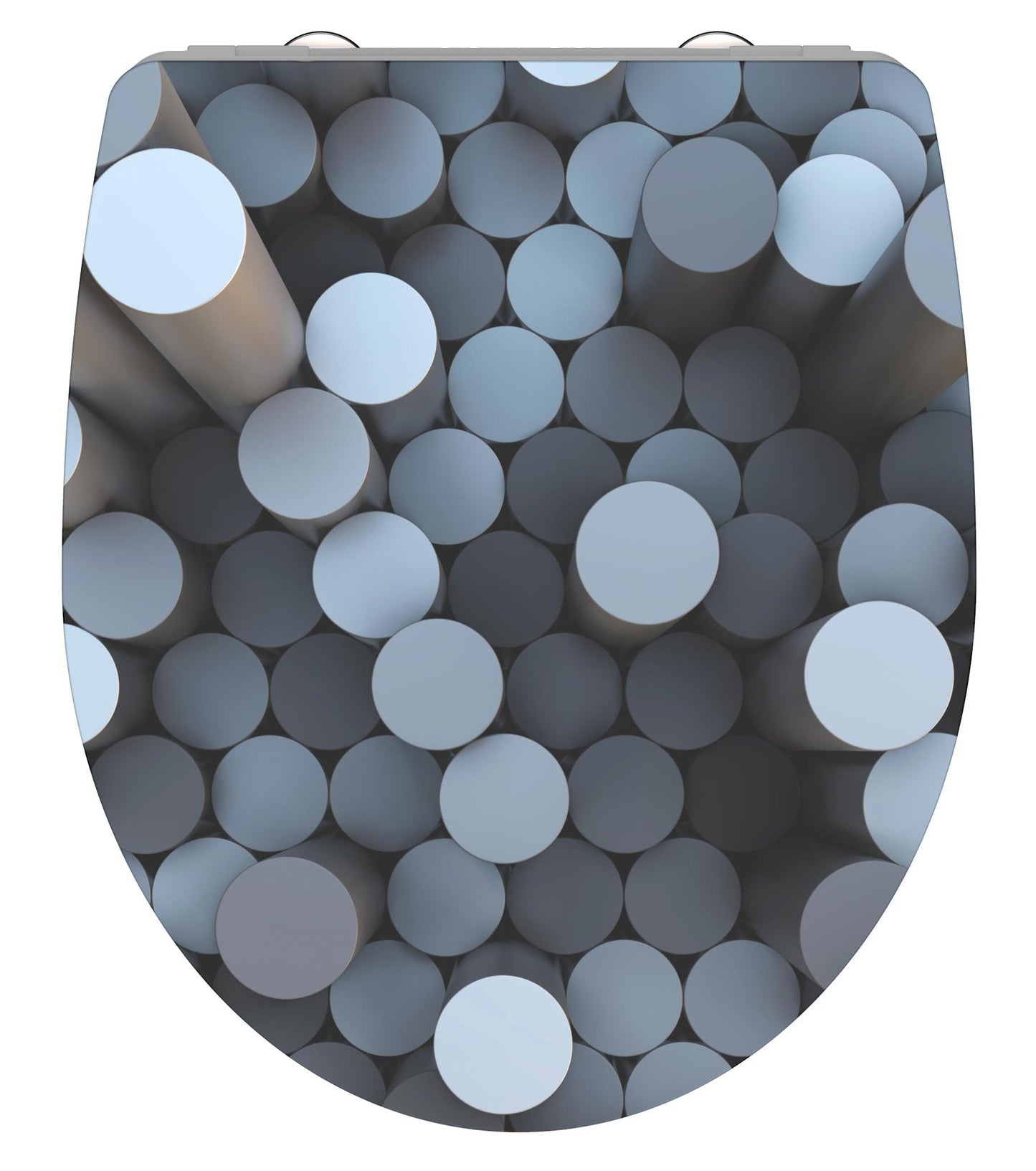 Schutte duroplast high gloss wc-bril round dips met soft-close en quick-release 82593