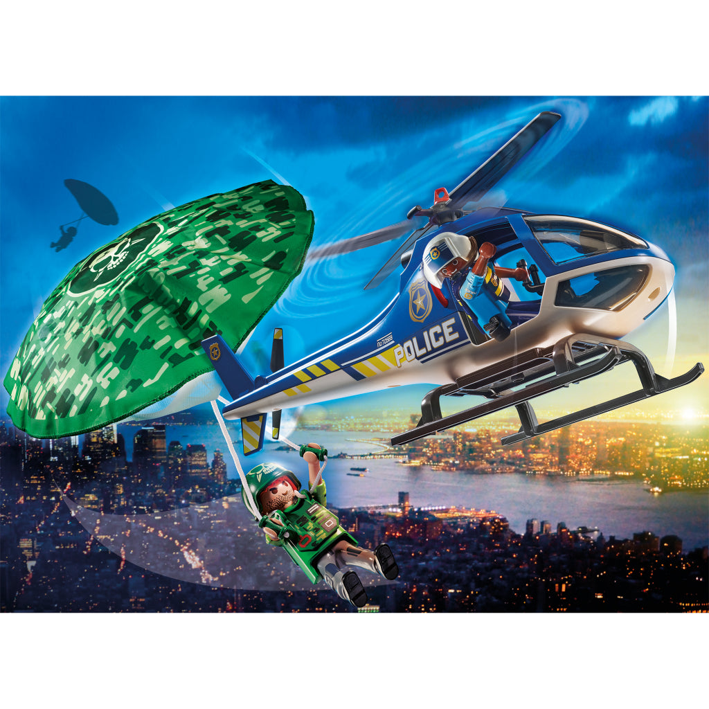 Playmobil City Action Police Helicopter Parachute Pursuit 70569