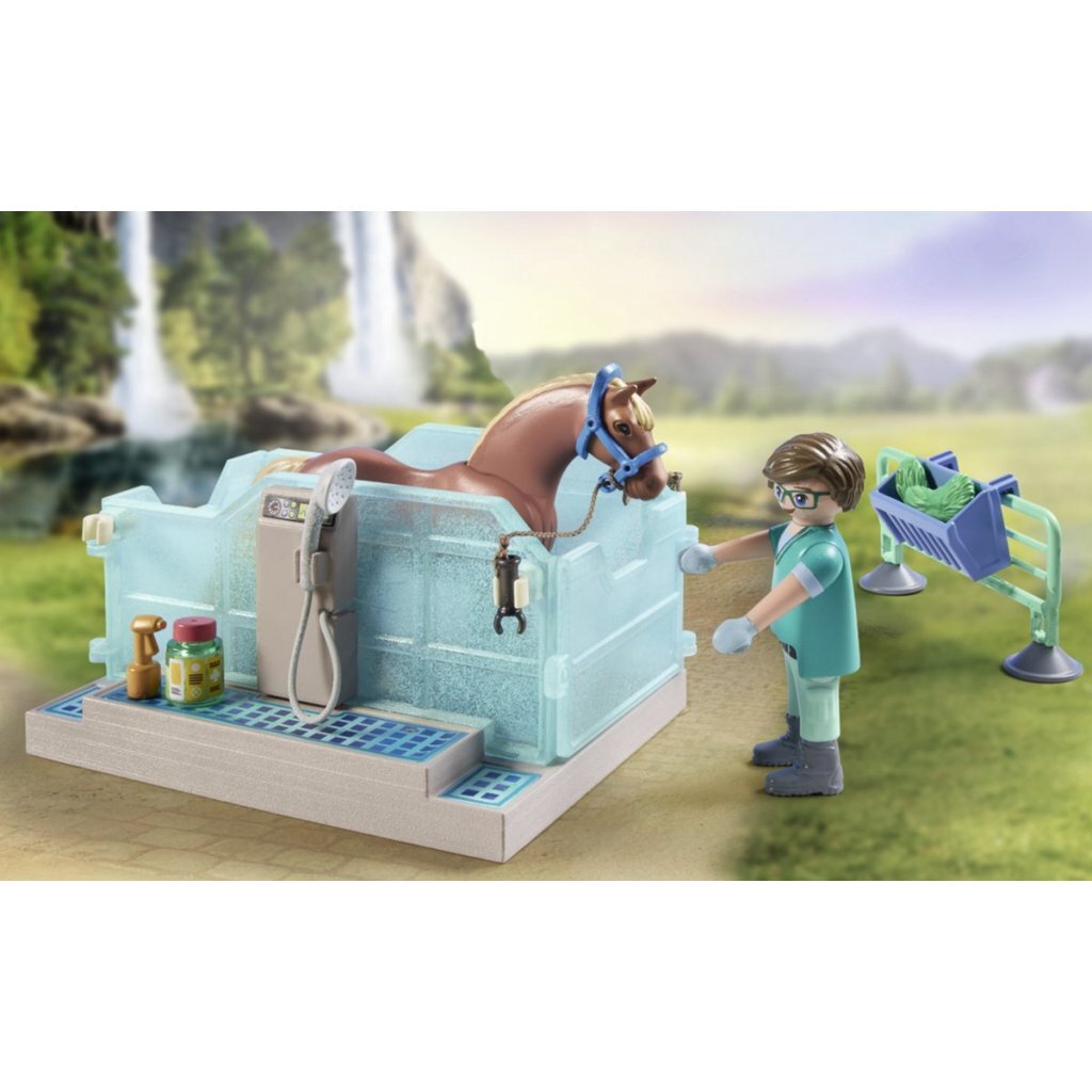 Playmobil Horses o Cascada Terapia de caballos Práctica veterinaria 71352