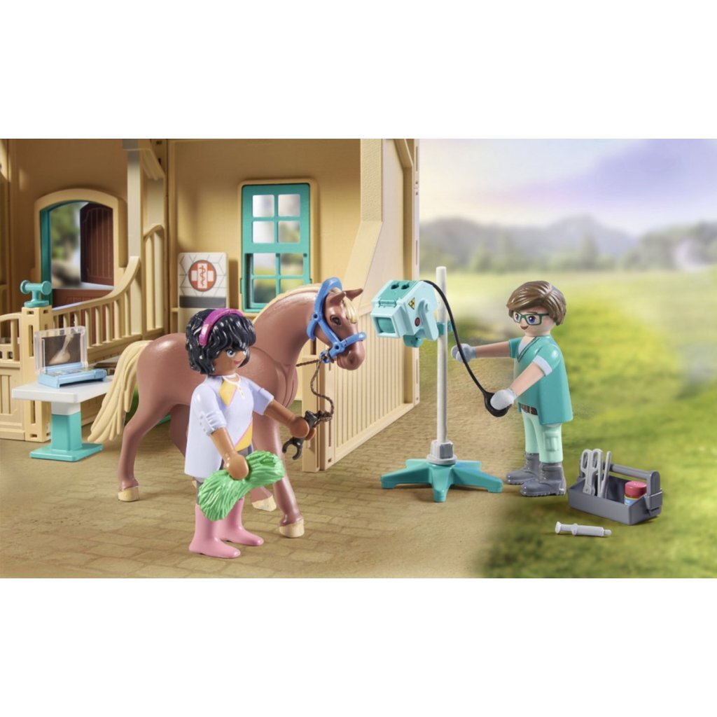 Playmobil Horses o Cascada Terapia de caballos Práctica veterinaria 71352