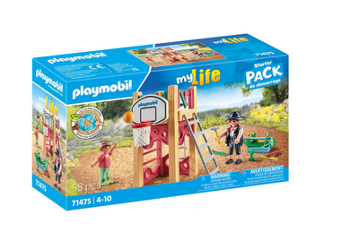 Playmobil City Life Timmerman en su camino al trabajo