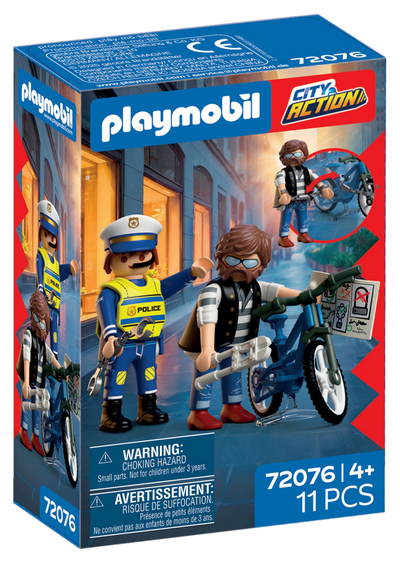 Playmobil 72076, policía y delincuente, acción y aventura, 4 años, multicolor, plástico