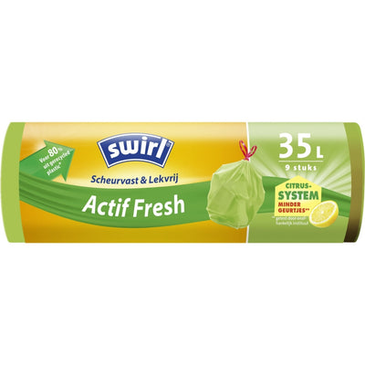 Swirl Swirl attif Actif freschi sacchetti di immondizia con profumo di limone 35l 9 pezzi