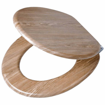 Tiger Tiger Asiento de inodoro de color cerrado suave andamio MDF Brown 252022546