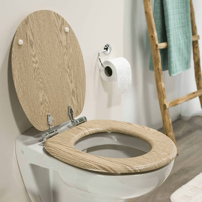 Tiger Tiger Asiento de inodoro de color cerrado suave andamio MDF Brown 252022546