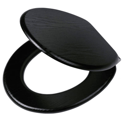 Tiger Tiger Asiento de inodoro de color cerrado suave MDF Negro 252030746