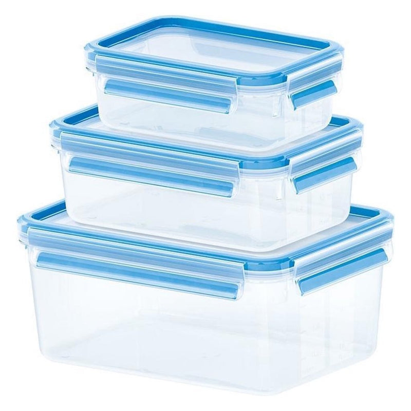 EMSA EMSA 508566 Clip Close Clases de versholding 0.55L 1L 2.3L 3 Piezas Azules