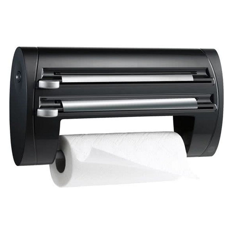 Portarotolo da cucina Emsa superline 3 pezzi nero