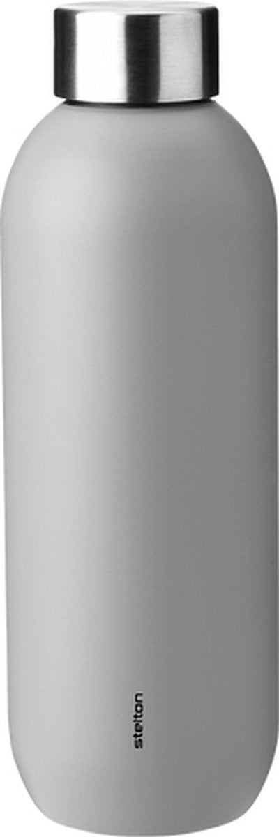 Stelton keep cool - thermosfles - rvs - 600 ml - light grey