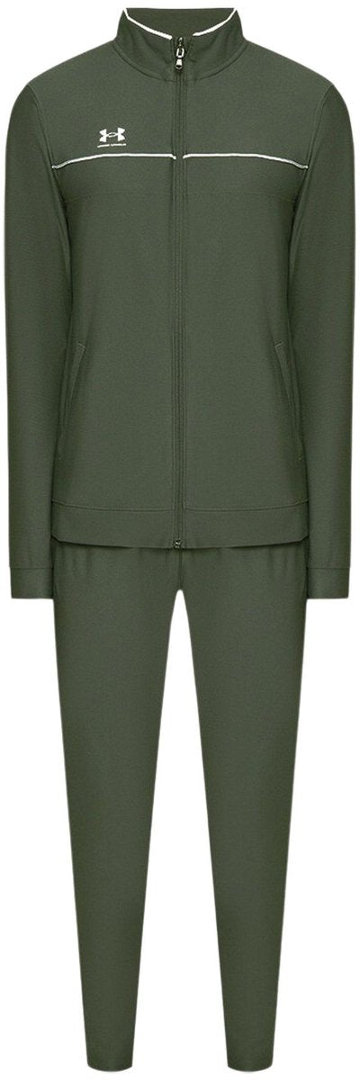 Under armour ua m challenger tracksuit-grn heren trainingspak - marine od groen - wit