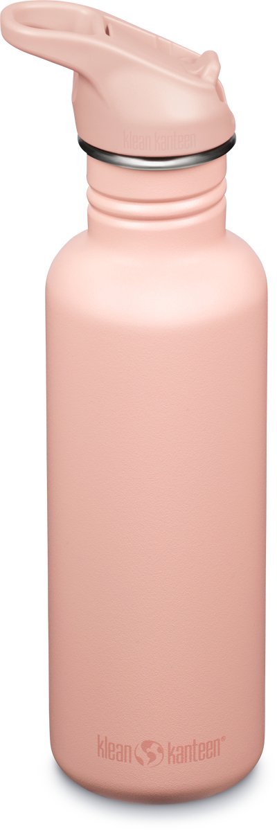 KLEAN Kanteen Drinking bottle - Classic - Sportdop with Flip - Peach Parfait - 800 ml