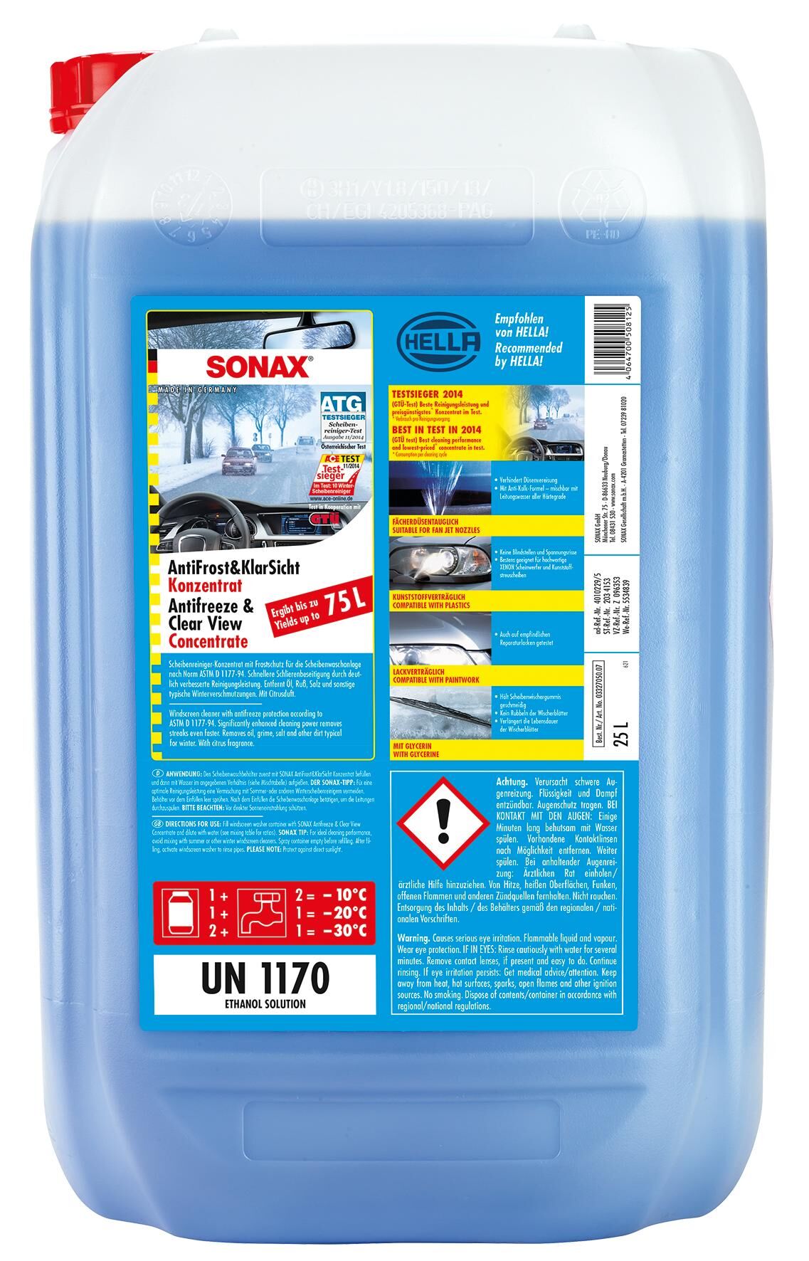 Sonax scheibenfrostschutz antifrost klarsicht anti-rust+clear 25 l