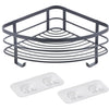 Estante esquinero de ducha Metaltex negro mate