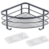Metaltex origin lava touch douche hoekrek 21x21x13cm matzwart (ophangen zonder boren) - afbeelding 1
