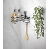 Metaltex origin lava touch douche hoekrek 25x25x13cm matzwart (ophangen zonder boren)