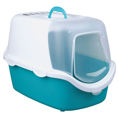 TRIXIE TRIXIE Kattenbak Vico turquoise en wit