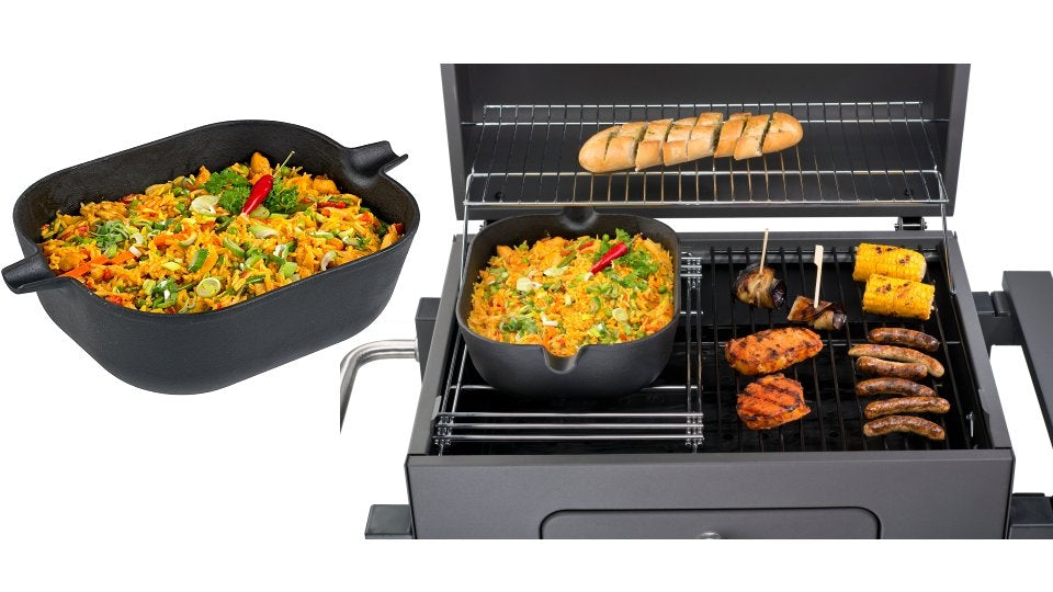 Trepro TRO 8583 Despliegue de hierro fundido Wok para 8570 Grill de rejilla principal