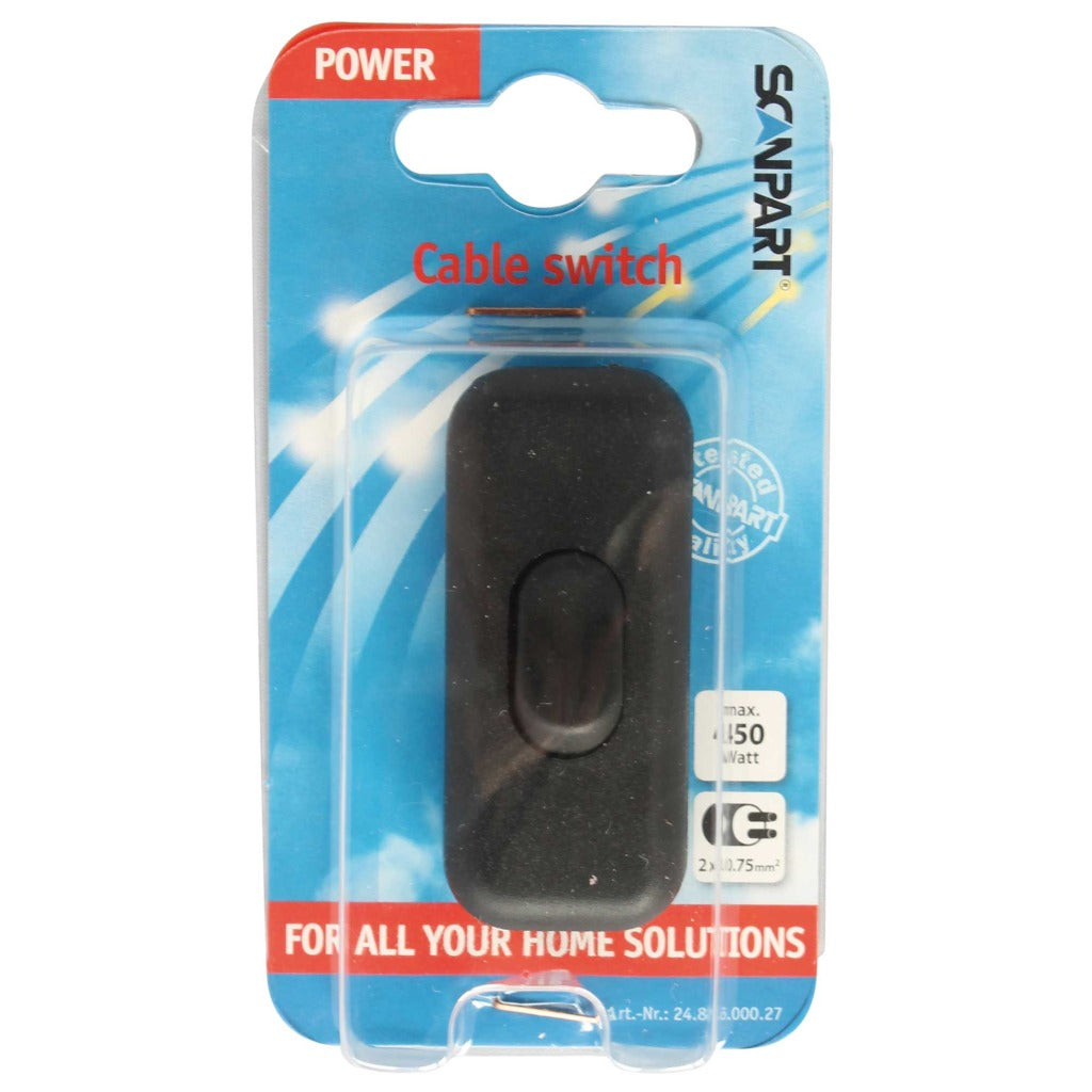 Scanpart Scanpart cord switch Black 1p 2amp