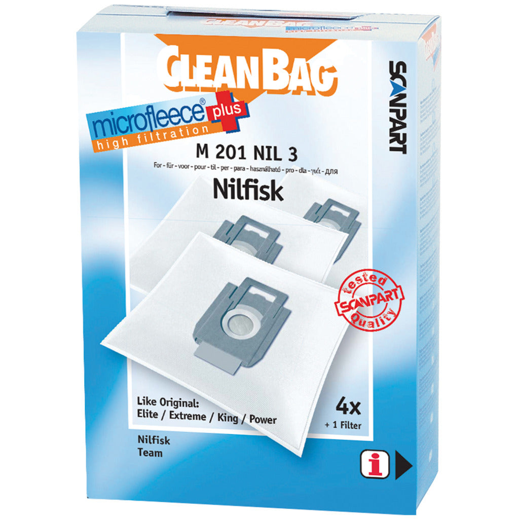 SCANSPART SCANSPART M201NIL3 Bolsa de polvo de micrófleos Nilfisk King Micro En