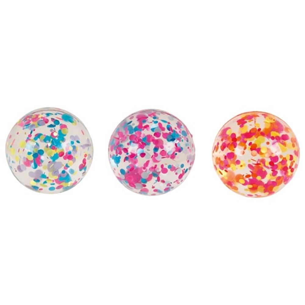 Bouncing ball with dots. 3 colors. 3+
