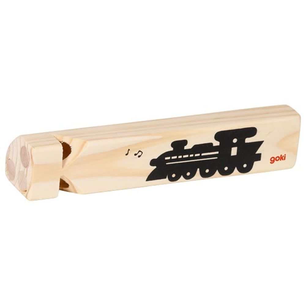 Silbato de tren de madera de Goki