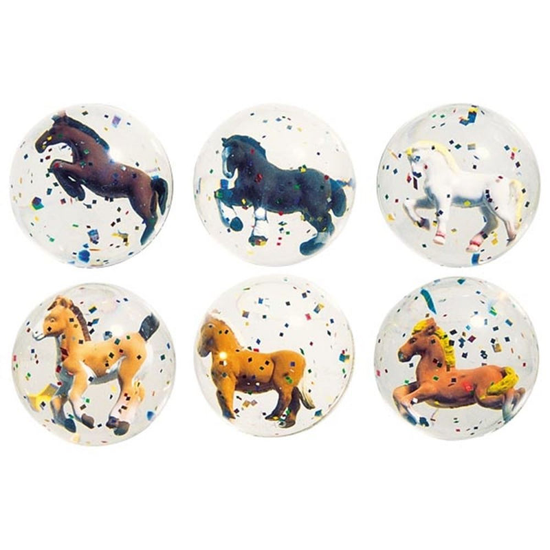 Stuiterende bal - 3d paarden. 4,9 cm. 6