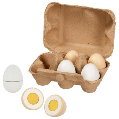 Huevos con velcro en cartón de huevos. 6