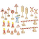 Set de señales de tráfico de madera Goki - 21 piezas.