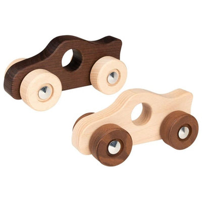 Coche de carreras de figura de empuje de madera de Goki