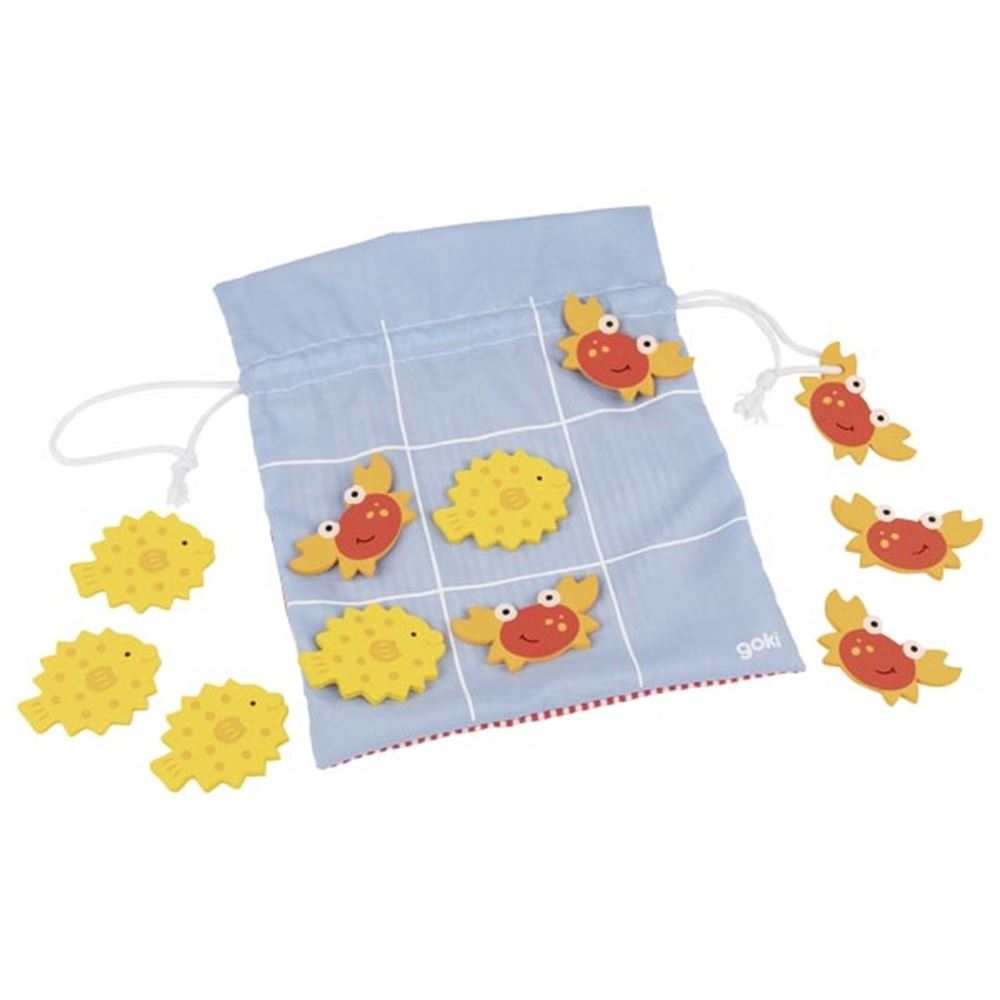 Goki tris - legno - 10 parti - in borsa da viaggio in cotone - 5 anni