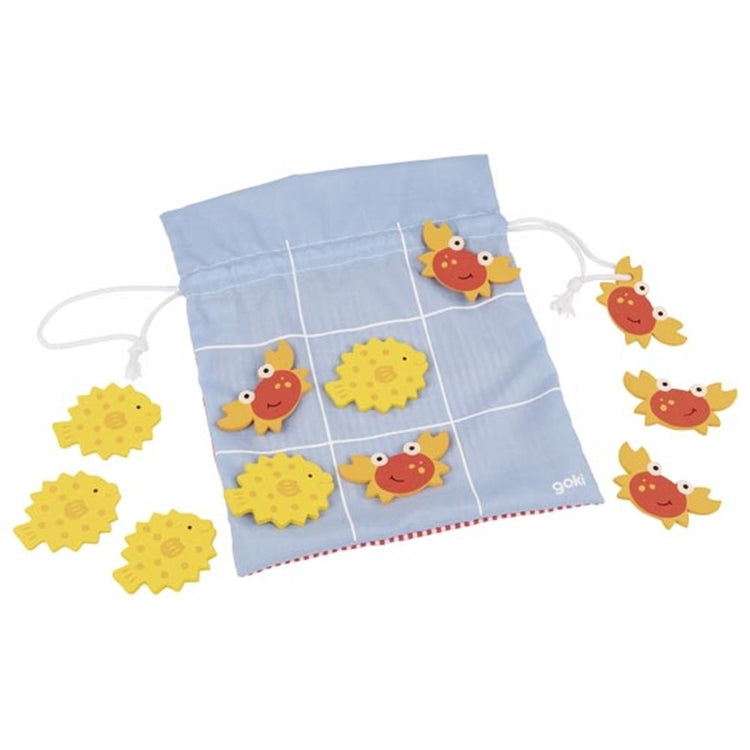 Goki tris - legno - 10 parti - in borsa da viaggio in cotone - 5 anni