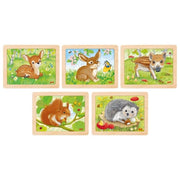 Goki wooden jigsaw puzzle forest animal, 24st. - afbeelding 1