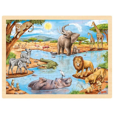 Goki Wooden puzzle puzzle African Savanne, 96st.