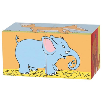 Goki Wooden Block Puzzle Animals, 2st.