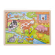 Goki puzzel: leven op de boerderij 40x30x0,8cm, 48-delig, hout, 3+