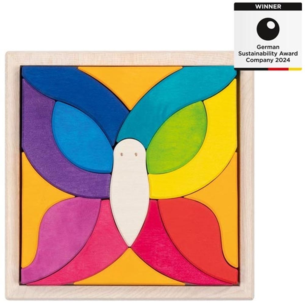 Goki Wooden Builden Blocks Butterfly Mariposa, 11dlg.