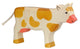 Holztiger boerderij - koe staand - 18x3x11cm - houten figuur - handgemaakt