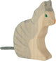 Gatto Holztiger, seduto. 7cm.